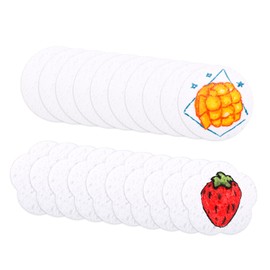 20pcs Magic Foam Texture Paper, 3D Foam Texture Painting Magic Puffy Paint DIY Canvas Fluffy Cellulose Sponge Art Paper Fun Creative Art Supplies for Craft Project (Flower & Round Shapes)