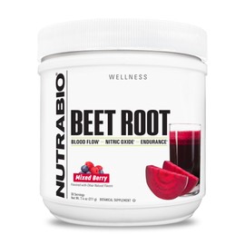 NutraBio Organic Beet Root Powder Superfood with Nitrates and Antioxidants - Supports Performance, Circulation, Blood Flow, and Overall Health - Non-GMO, Vegetarian, 30 Servings