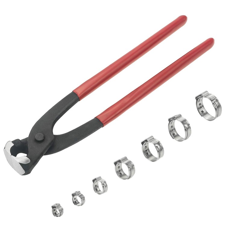 DYWISHKEY 304 Stainless Steel Single Ear Hose Clamps with Pincers