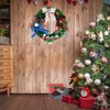 Christmas Front Door Wreath Funny Santa Claus Leg Decor Christmas