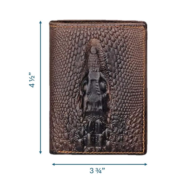 AurexaFashion Genuine Real Leather Short Bifold Wallet for Men, RFID