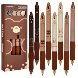 Linkgood Pack of 8 Erasable Ballpoint Pens, Blue 0.5 mm Erasable Pen Set, Retractable Rollerball Pen, Erasable for Students, Gift, School, Office Supplies