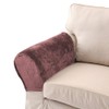 LERTREE Pack of 2 Velvet Soft Sofa Arm Slipcovers Elastic