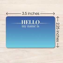 Hello Name Tags, Modern Style Labels, 3.5" x 2.25", Hello Stickers for Conferences, Parties, Removable from Clothing, Permanent Adhesion to Other Surfaces, by Better Office Products (504 Pack)
