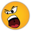 Smile Screaming Emotion Cartoon Car Bumper Sticker Decal 5" x 5"