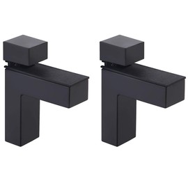 KES Glass Shelf Brackets Solid Metal Adjustable Floating Brackets 2 Pcs or One Pair Wall Mounted Matte Black, HSB301A-BK-P2