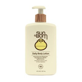Sun Bum Daily SPF 50 Sunscreen Body Lotion - Broad Spectrum Moisturizing Sunscreen with Vitamin E - Vegan and Hawaii 104 Act Compliant (Without Octinoxate & Oxybenzone) - Dermatologist Tested - 8 oz