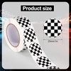 500pcs Black White Checkered Contact Stickers, Coated Paper Self Adhesive