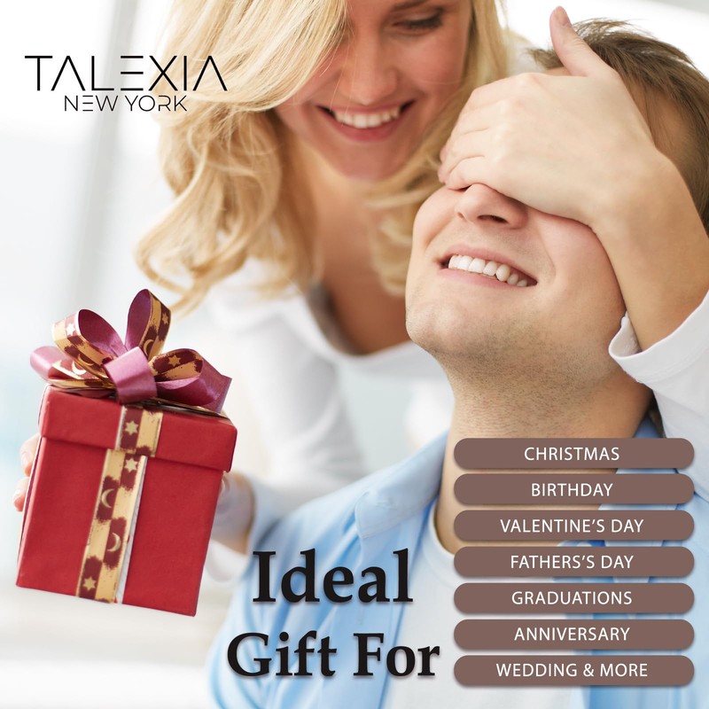 Talexia Mens Rings Stainless Steel Stylish Band with Comfort Fit