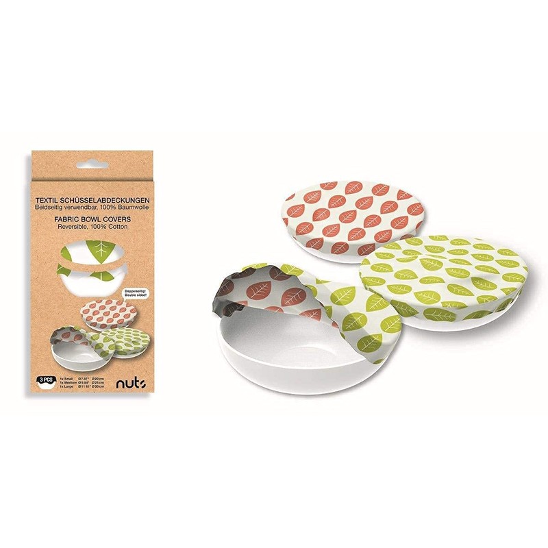 Nuts Textile bowl covers with elastic band, sheets set of