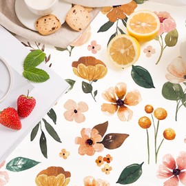 HAOKHOME Shelf Liner and Cabinet Liner Floral, Self-Adhesive Drawer Liners, Peel and Stick Contact Paper for Kitchen Cabinets and Cupboard, Non Slip Bathroom Drawers, White 17.7in x 6.5ft