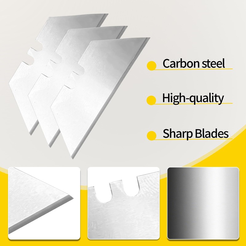 Utility Knife Blades Compatible with Toughbuilt,Steel hook Blades for Cutting