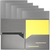 Youngever 6 Pack Heavy Duty Plastic Two Pocket Folders, Heavy