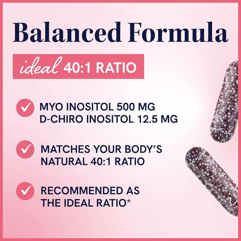 SM Nutrition Myo-Inositol & D-Chiro Inositol for Hormone Balance, Women,