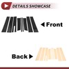 HEROFFIX 9 Pcs Door Pillar Window Trim for Lincoln MKT