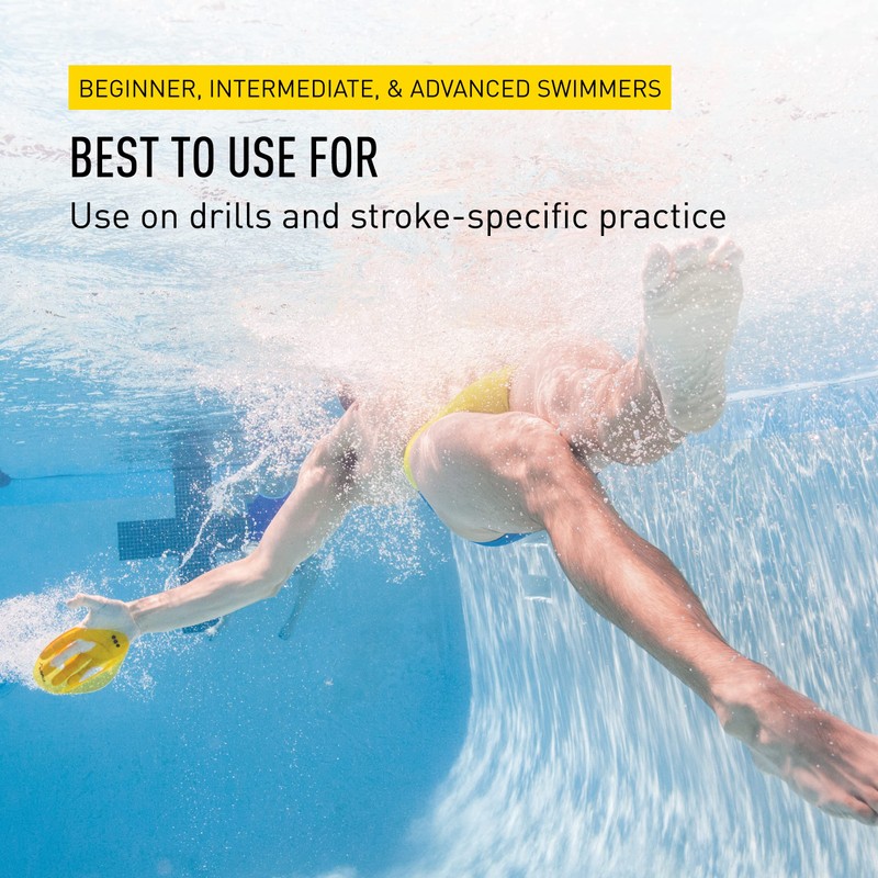 Finis ISO - Pala de Entrenamiento para natación, Color Negro