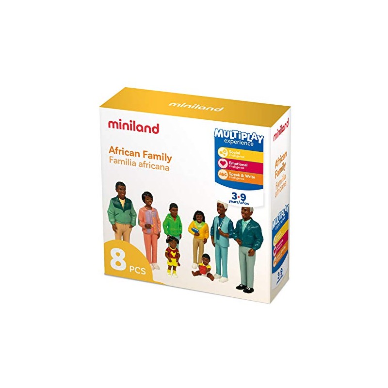 Miniland 27396 - Afrikanische Familie 8 Figuren 12,5 cm /