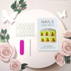 Fruit Press on Toenails Yellow Solid Color False Toenails Glossy
