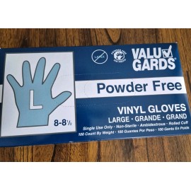 Valu Gards Gloves, Single Use, Powder Free, Latex Free, Size L