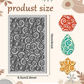 CHGCRAFT Mandala Flowers Clay Texture Mat Alien Clay Modeling Pattern Pad Retro Pattern Texture Sheets for Polymer Clay Making Earrings Jewerly Tools, 4×2.6 inch