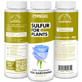 Sulfur Fertilizer for Plants, Micronutrient Sulfur for Boosted Growth and Flowering, Liquid Plant Food 8 oz (250mL)