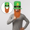 Lezevn St Patrick's Day Hat with Brown Beard Green Clover