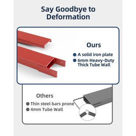 KYBOLT 4.5" Width 84" Length Pallet Fork Extension with Tire Chain, [5500 LBS Max] Heavy Duty Steel Pallet Extensions for Forklift Truck- Red