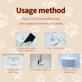 20 Pcs Cat Water Fountain Filters Compatible with PETLIBRO,10 Pack Fountain Replacement Filter & 10 Pack Pre-Filter Sponges, Cat Fountain Filter for 2.5L/84oz PLWF005 & PLWF105 & PLWF115