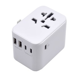 Welly Travel Adapter Worldwide, Universal Travel Adapter, Universal Socket Adapter with 2 USB and 3 Type-C Ports, Travel Plug for Germany, England, USA, Australia and Over 224 Countries, Child