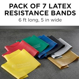 THERABAND Bandas de Resistencia de Látex Profesionales, Banda Elástica Individual de 6 Pies como Equipo de Ejercicio, Fisioterapia, Pilates, Entrenami