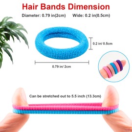ZHEWTOEN 360 Pcs Baby Hair Ties, Small No Damage Elastic Hair Bands for Toddlers, Little Girls and Kids, Soft Ponytail Holders, Baby Hair Accessories(20 Colors)