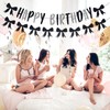 FloralGrace Black Bow Banne Birthday Decoration, Birthday Party Decorations with