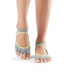 Toesox Yoga Grip Socks, Heather/Lime, Medium