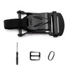 BWBWND Helmet Quick Release Buckle Kit, Motorcycle Helmet Ratcheted Buckle