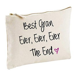 60 Second Makeover Limited Best Gran Ever Ever Ever The End Natural Make up Bag Gift Present Idea Cosmetics Bag Toiletries
