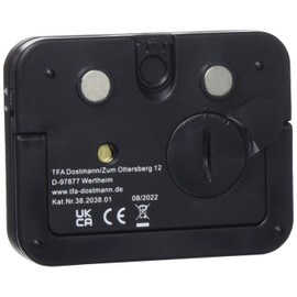 TFA Dostmann Digitaler Timer und Stoppuhr, 38.2038.01, Zeit bis 99min 50sec, extra-lauter Alarm, einfache und schnelle Zeiteingabe, schwarz