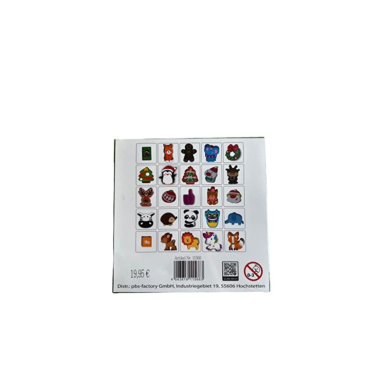 Advent Calendar with Eraser, Advent Calendar with Tree Motif