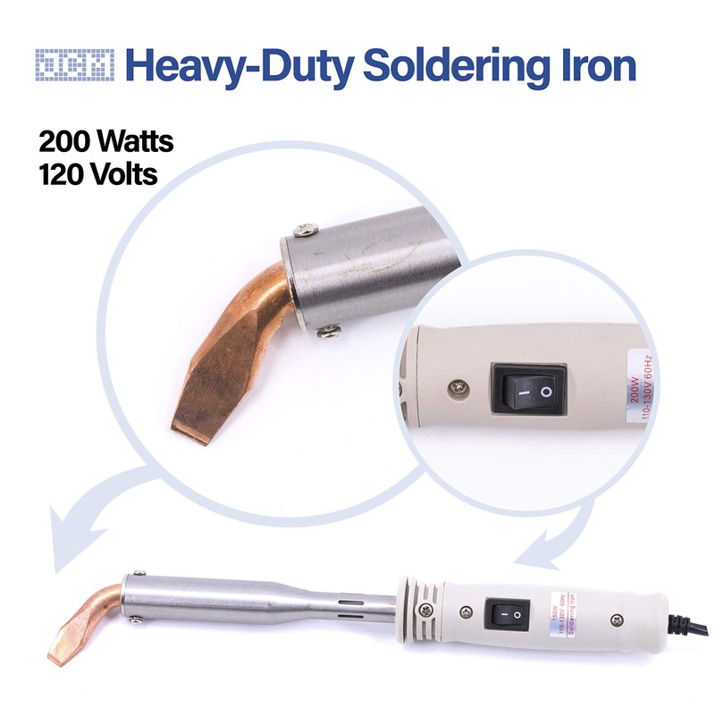 JCM 200W 110V Soldering Iron HEAVY DUTY Plastic Handle with