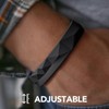 King Will Adjustable Silicone Bracelet for Men 10" Breathable Rubber