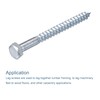 sourcing map Hex Lag Screws, M8 x 90mm Carbon Steel