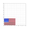 American Flag Patch - White Trim Matte Flex Iron on