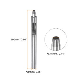 HARFINGTON 2pcs Leather Hole Punch 3.5mm Straight Round Punch Grommet Snap Rivet Setter for Leather Craft Clothing Handbag Fabric Curtain