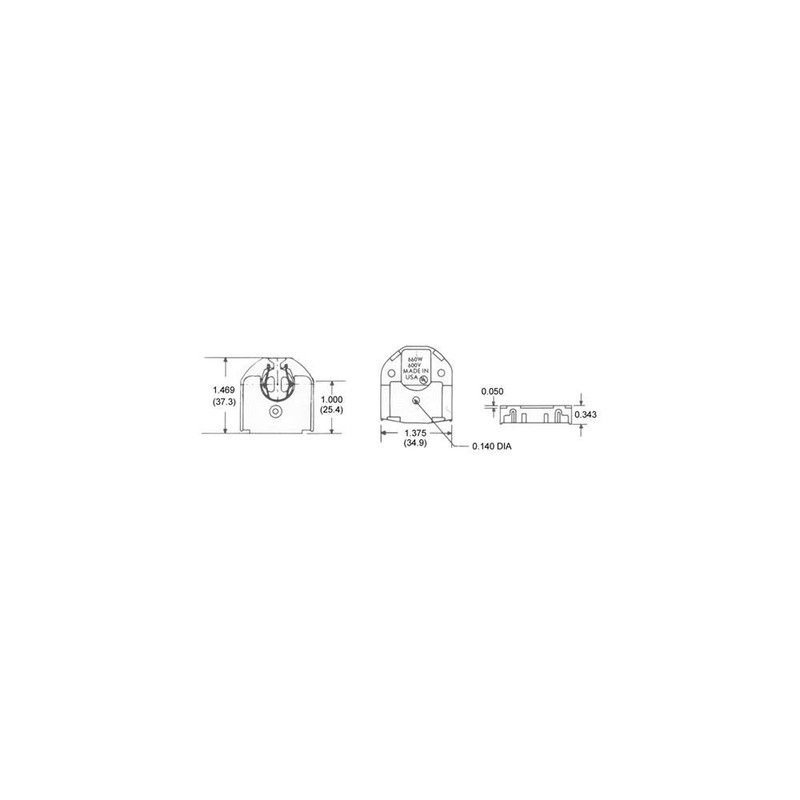 HH Fluorescent LH0539 726W-9 Unshunted, T8-T12 Socket With Un-Tapped C