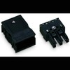 WAGO 770-103 Socket, Black, with Strain Relief HOUSING, WINSTA MIDI,