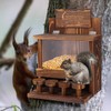 Squirrel Feeder Table Nut Bar, Lalafancy Carbonized Squirrel Feeders for