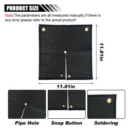 Fireproof Welding Blanket, 12'' x 12'' High Temp Protector Pad, Heat Shield Welding Pad for Plumbing, Fire Resistant Flame Retardant Heat Shield Mat for Soldering Copper Pipe HVAC Torch Protector
