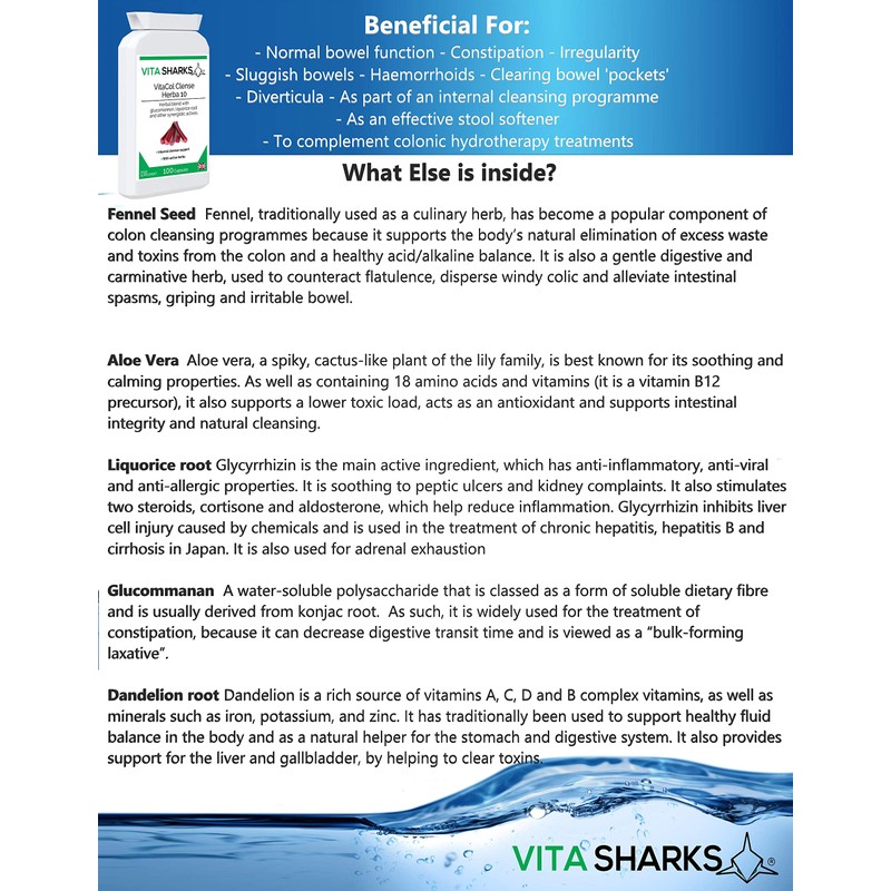 VitaCol Cleanse & Clear Herba 10 | Natural Stool Softening