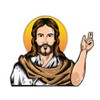 Jesus Christ Blessing Waving WiperTag with Decal attach to Rear