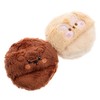 WOONEKY 2pcs Cute Cartoon Long Plush Powder Puff Soft Makeup