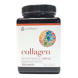 Youtheory Colágeno Fórmula avanzada Tipo 1,2,3 290 ct (Paquete de 3)                                                                                  